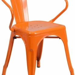 Best reviews of 🤩 Flash Furniture Orange Metal Chair With Arms CH-31270-OR-GG 🔔