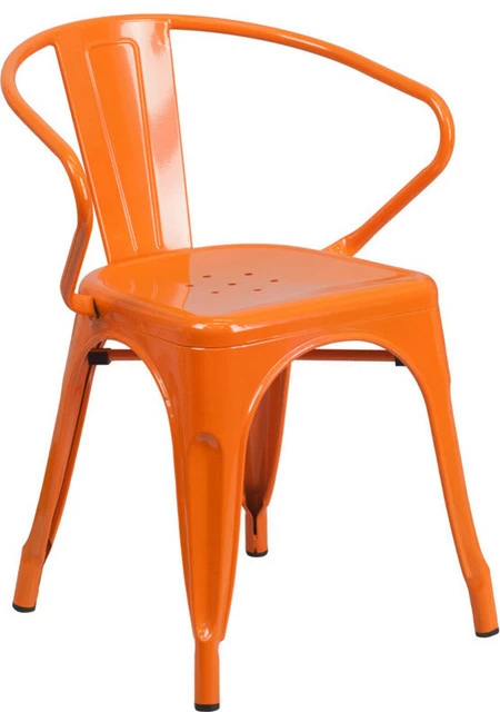 Best reviews of 🤩 Flash Furniture Orange Metal Chair With Arms CH-31270-OR-GG 🔔