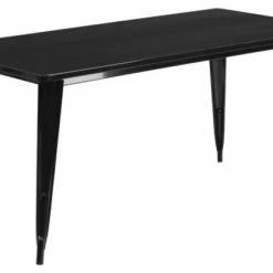 Top 10 🎁 Flash Furniture 31.5'' X 63'' Rectangular Black Metal Indoor-Outdoor Table 😀