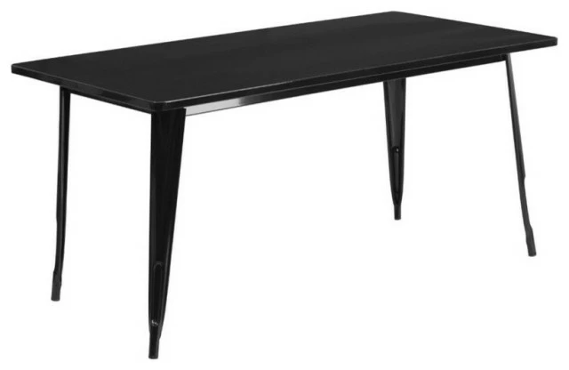 Top 10 🎁 Flash Furniture 31.5'' X 63'' Rectangular Black Metal Indoor-Outdoor Table 😀